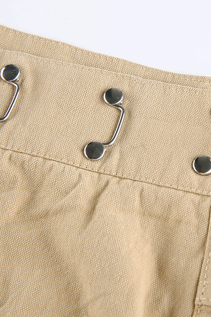 Adjustable Waist Drawstring Cargo Pants